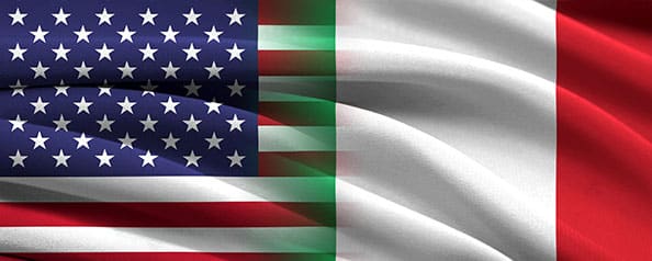 USA Italy Flag