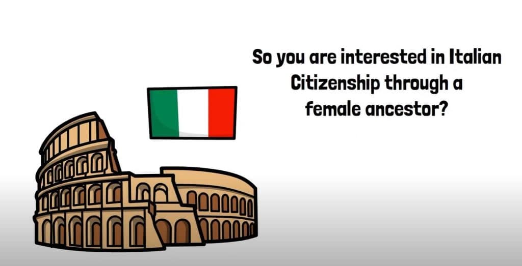 Italian Citizenship by Descent through a Female Ancestor