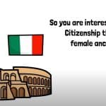 Italian Citizenship by Descent through a Female Ancestor